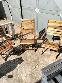 Sedie in tek x giardino , balcone ecc