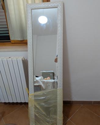 specchio con cornice argento 