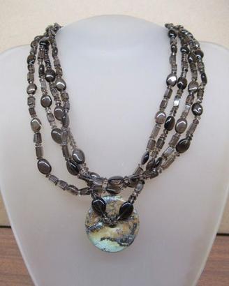 Collana di Quarzo Fumé con pietra