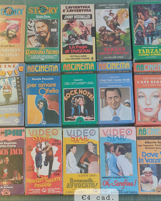 Vhs vintage, vari titoli con confezione