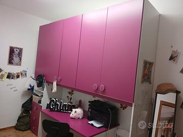 Armadio ponte con scrivania