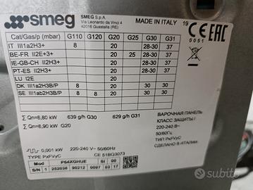 Piano cottura Smeg 4 fuochi. come nuovo