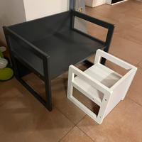 Set sgabello e tavolo reversibili 3 in 1