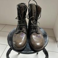 Stivaletti KBR in pelle verde oliva