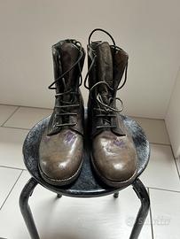 Stivaletti KBR in pelle verde oliva