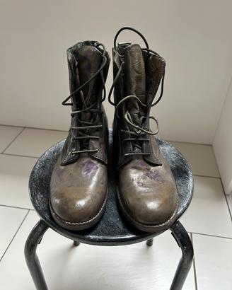 Stivaletti KBR in pelle verde oliva