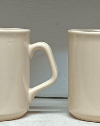Set 4 tazze Mug vintage TAMS ceramica bianca 