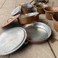 Padelle di rame interno metallo