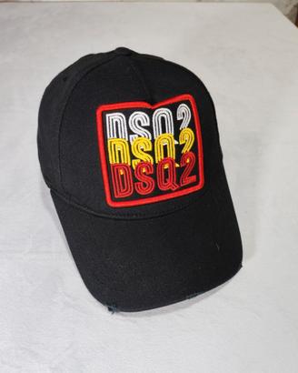 Cappello Dsquared2 nero con logo frontale