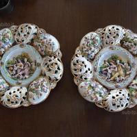 RIBASSO.2 piatti porcellana capodimonte 900