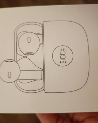 Auricolari bluetooth nuovi di colore blu e bianco 