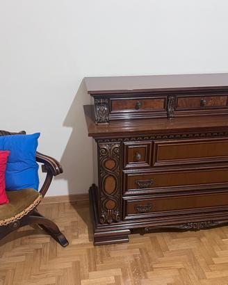 Camera da letto in legno massello di radica