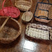 Ceste cestini di vimini per arredo casa camino