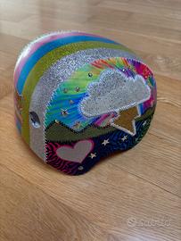 Casco bici con luci per bimba colorato e sicuro