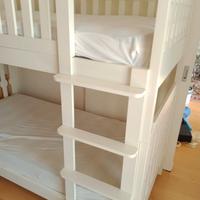 LETTO A CASTELLO IN LEGNO BIANCO COME NUOVO