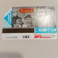 Scheda telefonica vintage usata 