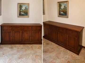 Grande credenza arte povera in legno stile toscano