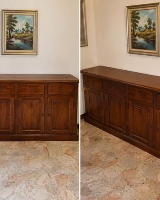 Grande credenza arte povera in legno stile toscano