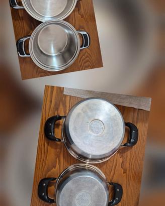 set pentole acciaio inox