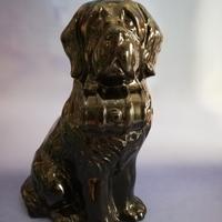 Cane nero in ceramica vintage anni 70/80