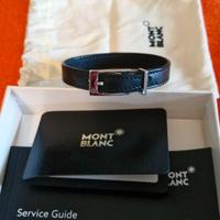 Bracciale di pelle e fibbia in acciaio. MONTBLANC