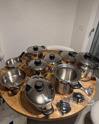 Set pentole mondila casa, acciaio inox 18/10