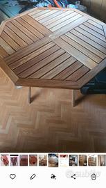 tavolo ottagonale in legno chiudibile