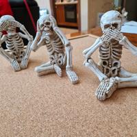 Set 3 scheletri decorativi 