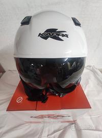 casco Kappa colore bianco lucido moto motorino