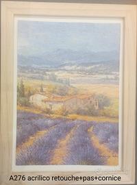 Paesaggio in Acrilico su carta e cornice 13x18 