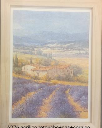 Paesaggio in Acrilico su carta e cornice 13x18 