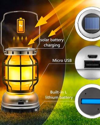 lampada solare ricarica usb