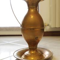 Brocca con piatto in ottone vintage