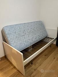 Letto singolo con rete e materasso