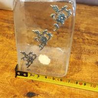 Bottiglietta vetro soffiato e argento 