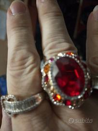 Anello con pietra rubino misura 20