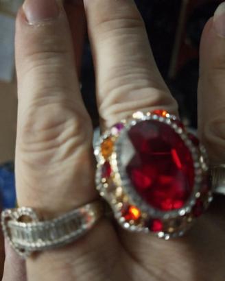 Anello con pietra rubino misura 20