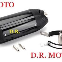 020. scarico universale moto nero 380 mm