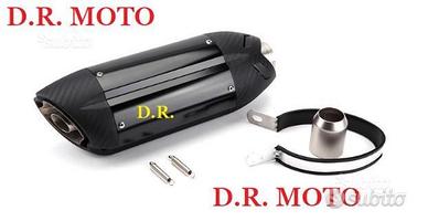 020. scarico universale moto nero 380 mm