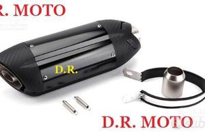 020. scarico universale moto nero 380 mm