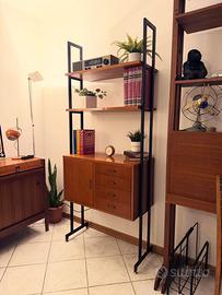 Libreria modulare in teak stile scandinavo