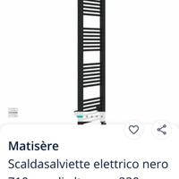 Scaldasalviette elettrico nero 