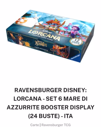 Disney Lorcana – Mare di Azzurrite – Display 24 B