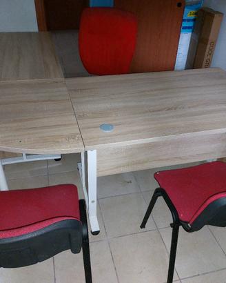 set scrivania ufficio completo con poltrona