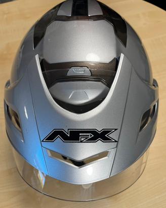 Casco moto jet AFX FX50 argento doppia visiera XXL