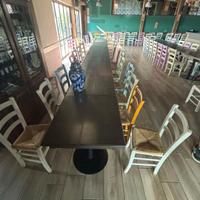 Sedie impagliate colorate