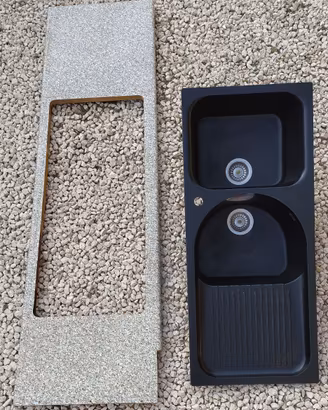 top con vasca e lavandino-cappa inox cucina vari