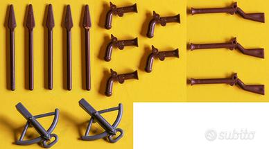 Scelta di lotti di armi Lego castello e pirati