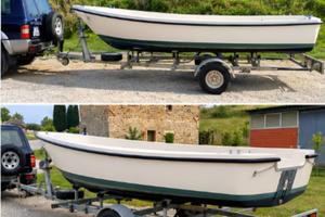 BARCA IN VETRORESINA 5,80Mt  con CARRELLO