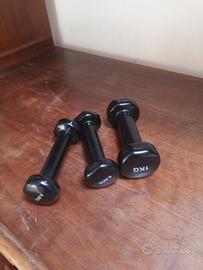 3 manubri palestra da 1 kg – pesi fitness